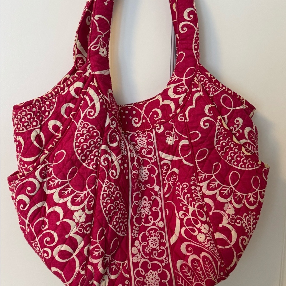 Vera Bradley Pink and Cream Shoulder Bag - Picture 2 of 5